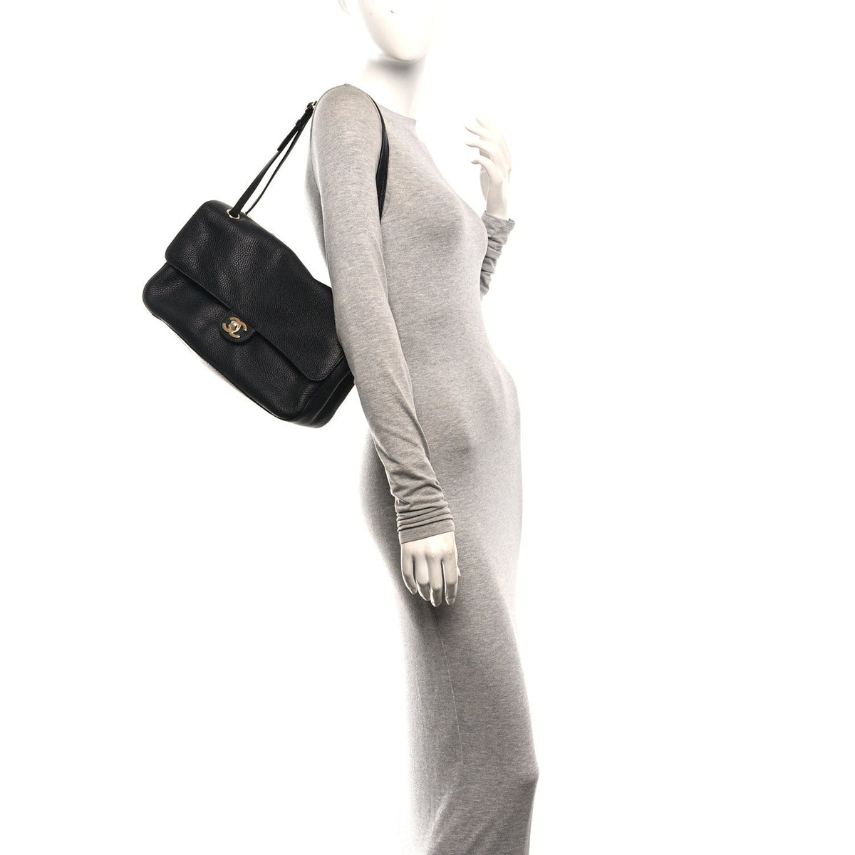Chanel Maxi Flap Shoulder Bag – Black