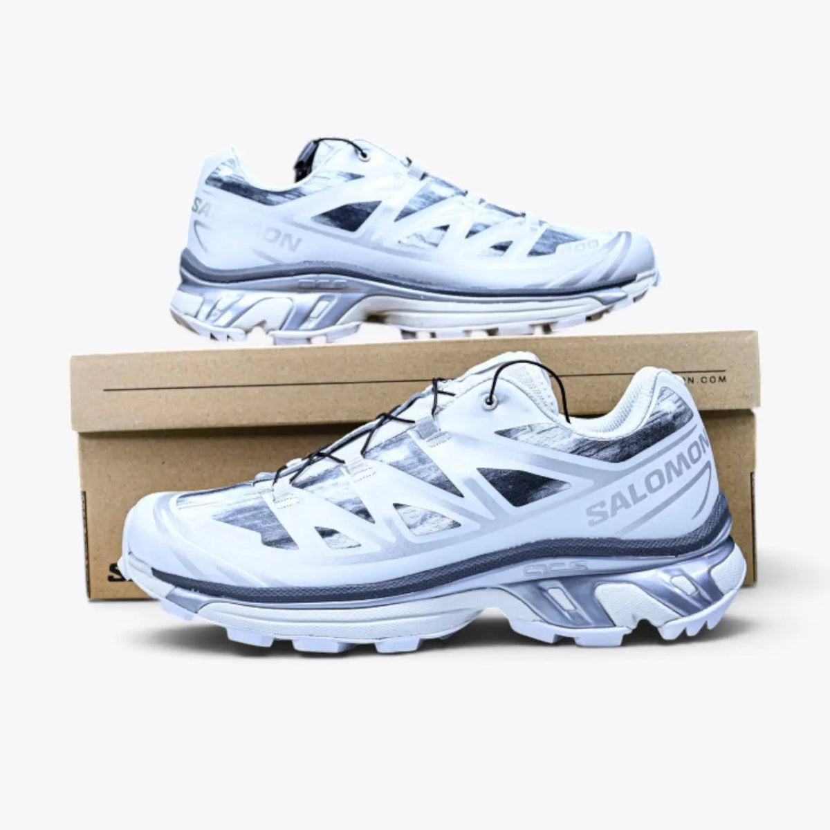 Salomon S/LAB XT-6 Softground LT ADV – White / Vapor Blue | Dual-Density EVA Pronation Control EndoFit Wet Traction Contagrip