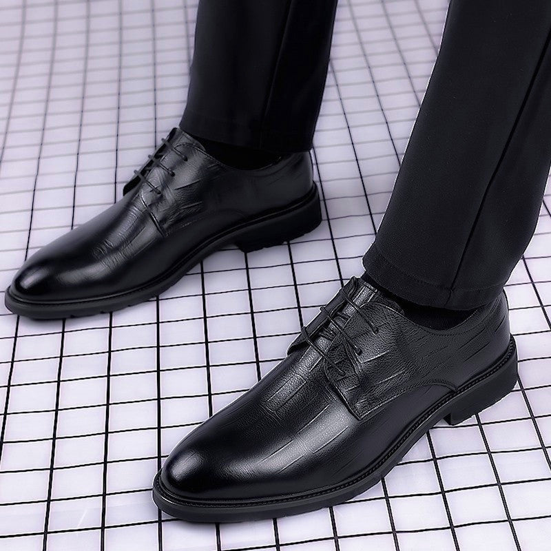 Men's White, Black and Silver Dress Shoes