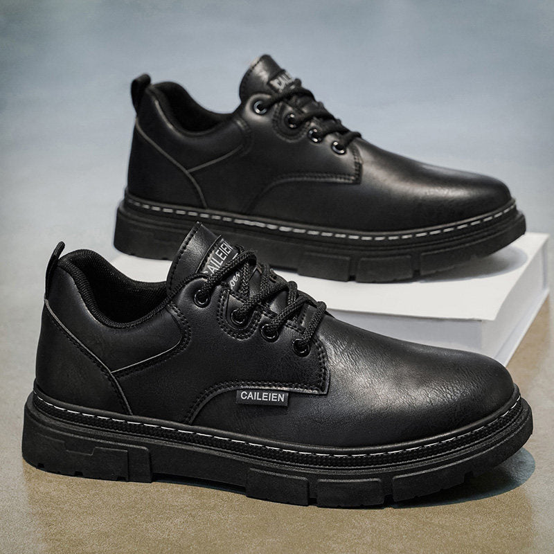 Men's Black, Silver and Navy Retro Dress Shoes