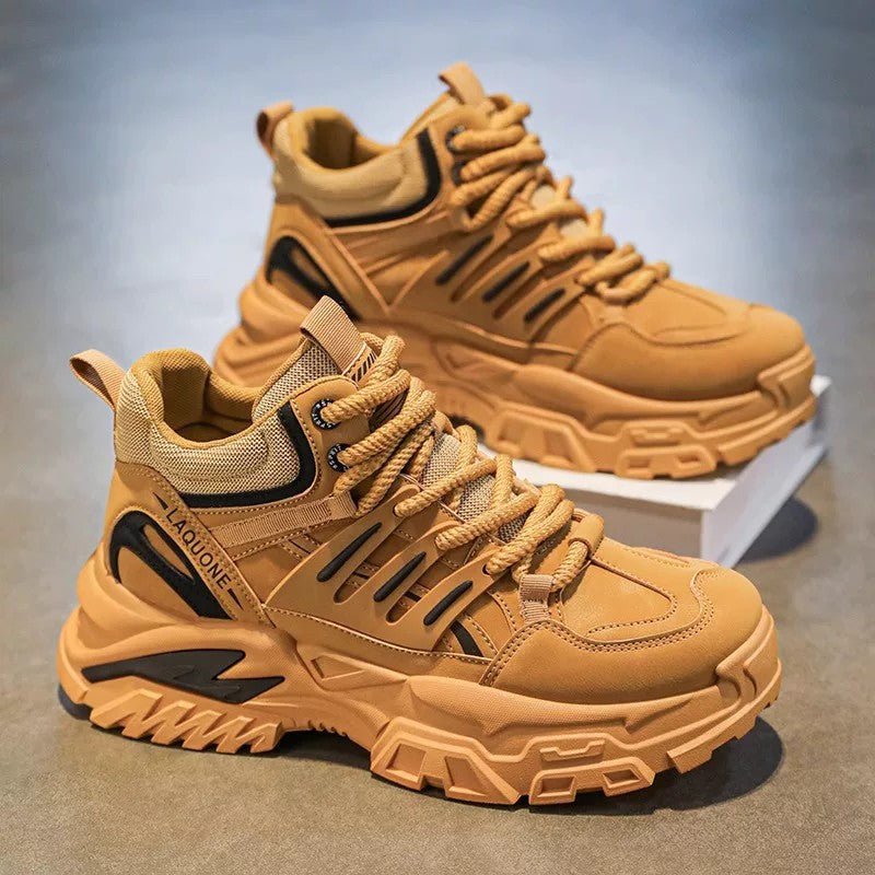 Men's Tan Rugged Hiking Sneakers