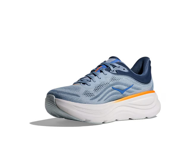 HOKA Bondi 9 Running Shoe – White / Blue