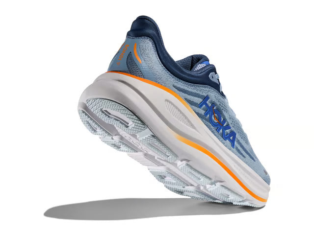 HOKA Bondi 9 Running Shoe – White / Blue