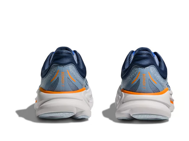 HOKA Bondi 9 Running Shoe – White / Blue