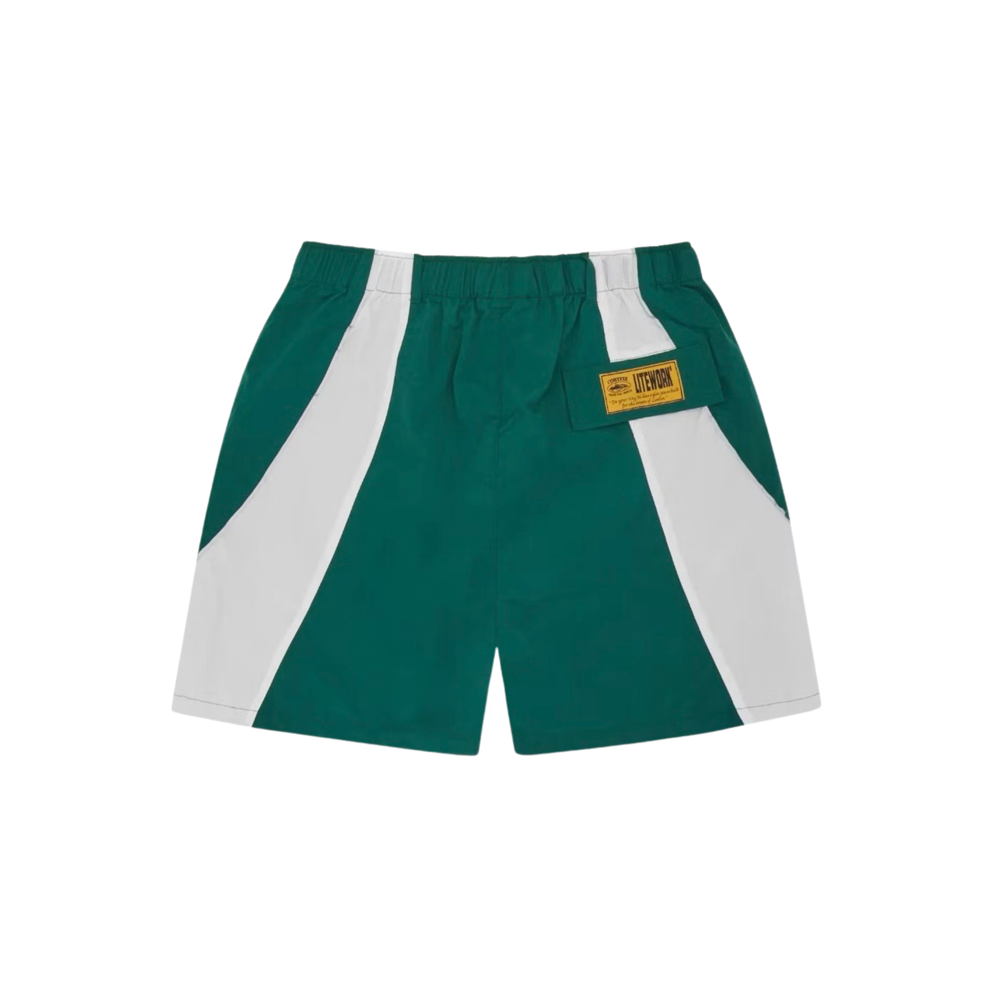 Corteiz Two-Tone Utility Shorts - Green/White