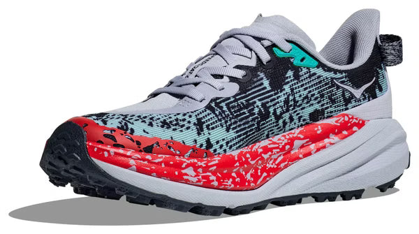 HOKA Speedgoat 6 – Grey / Red | Trail Running Shoe