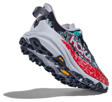 HOKA Speedgoat 6 – Grey / Red | Trail Running Shoe