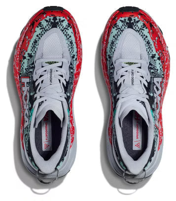 HOKA Speedgoat 6 – Grey / Red | Trail Running Shoe