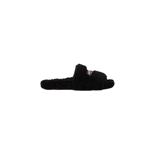 Balenciaga Furry Slide - Jet Black