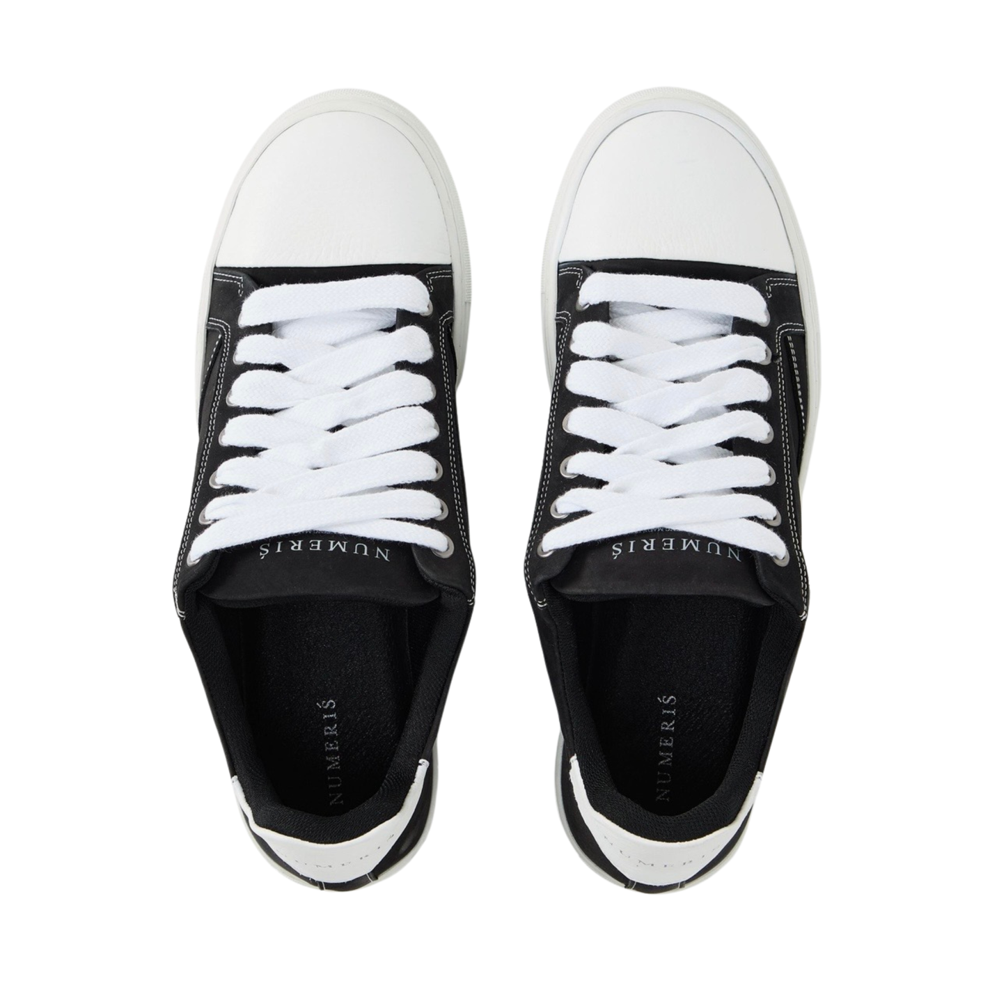 Numeris Contrast Canvas Low-Top Sneakers - Black/White