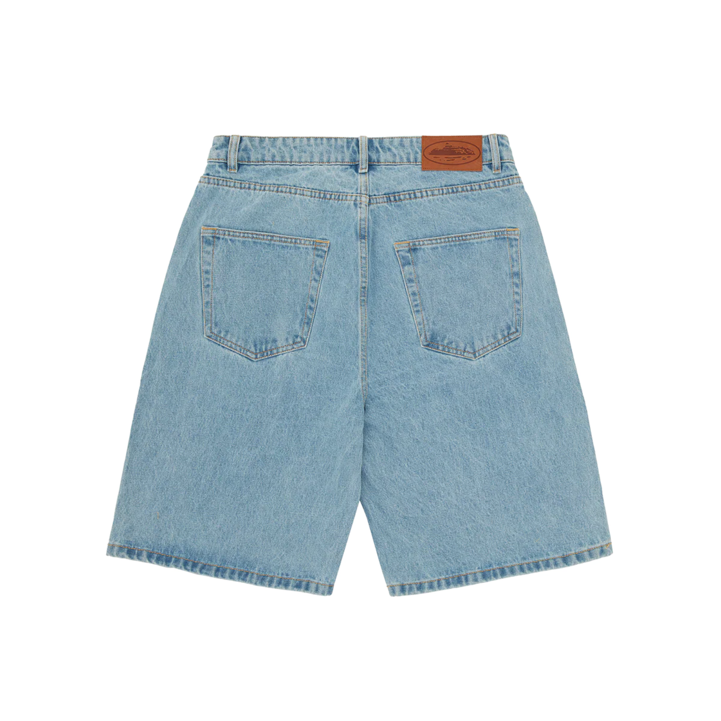 Corteiz Alcatraz Denim Shorts Blue