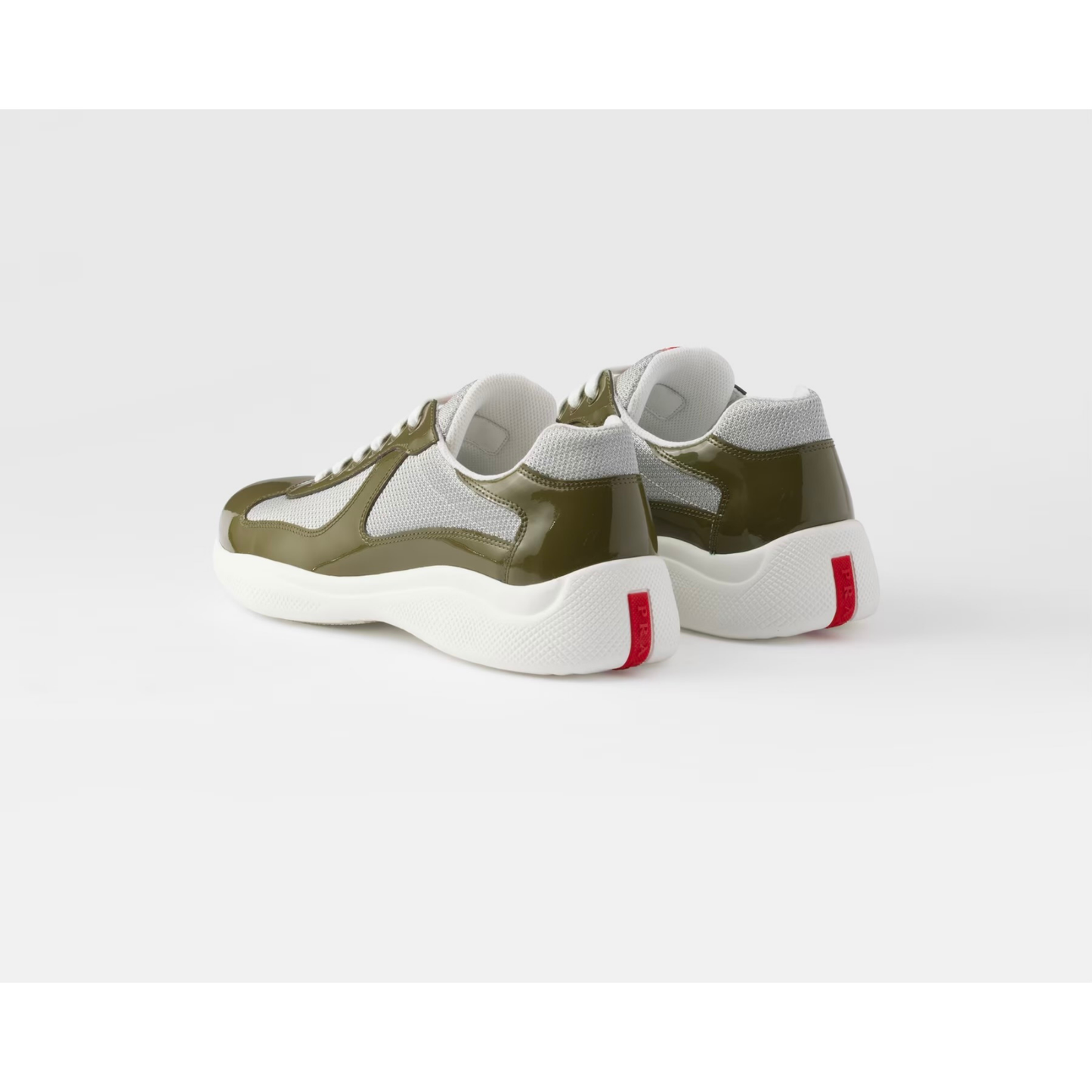 Prada Cup - Olive Green Mesh & Patent