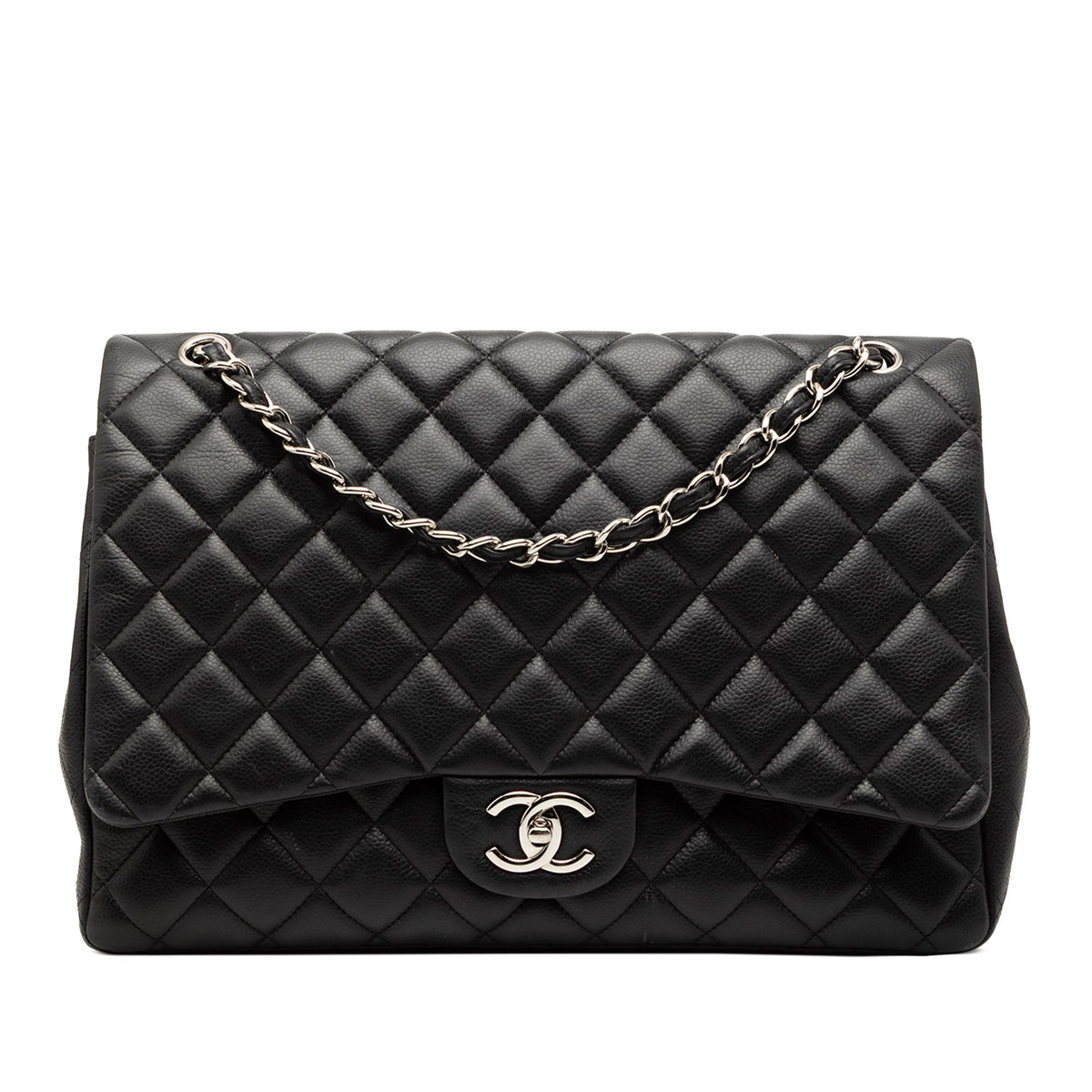 Chanel Maxi Flap Bag – Black Quilted with Chain Strap