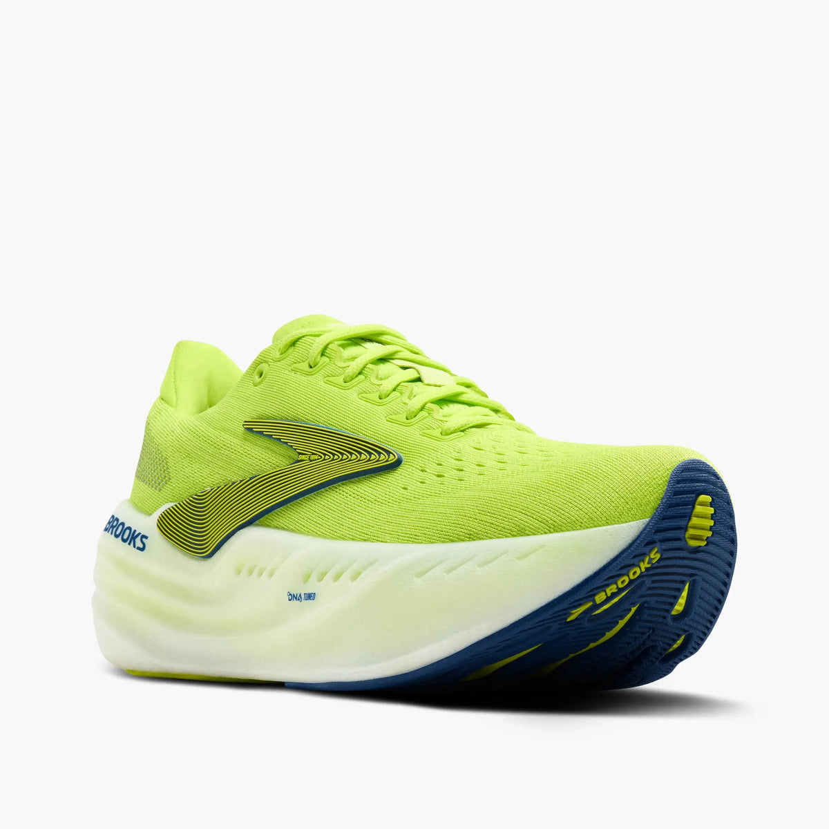 Brooks Glycerin Max – Lime / Navy Peony | DNA Tuned Max Cushion Daily Trainer