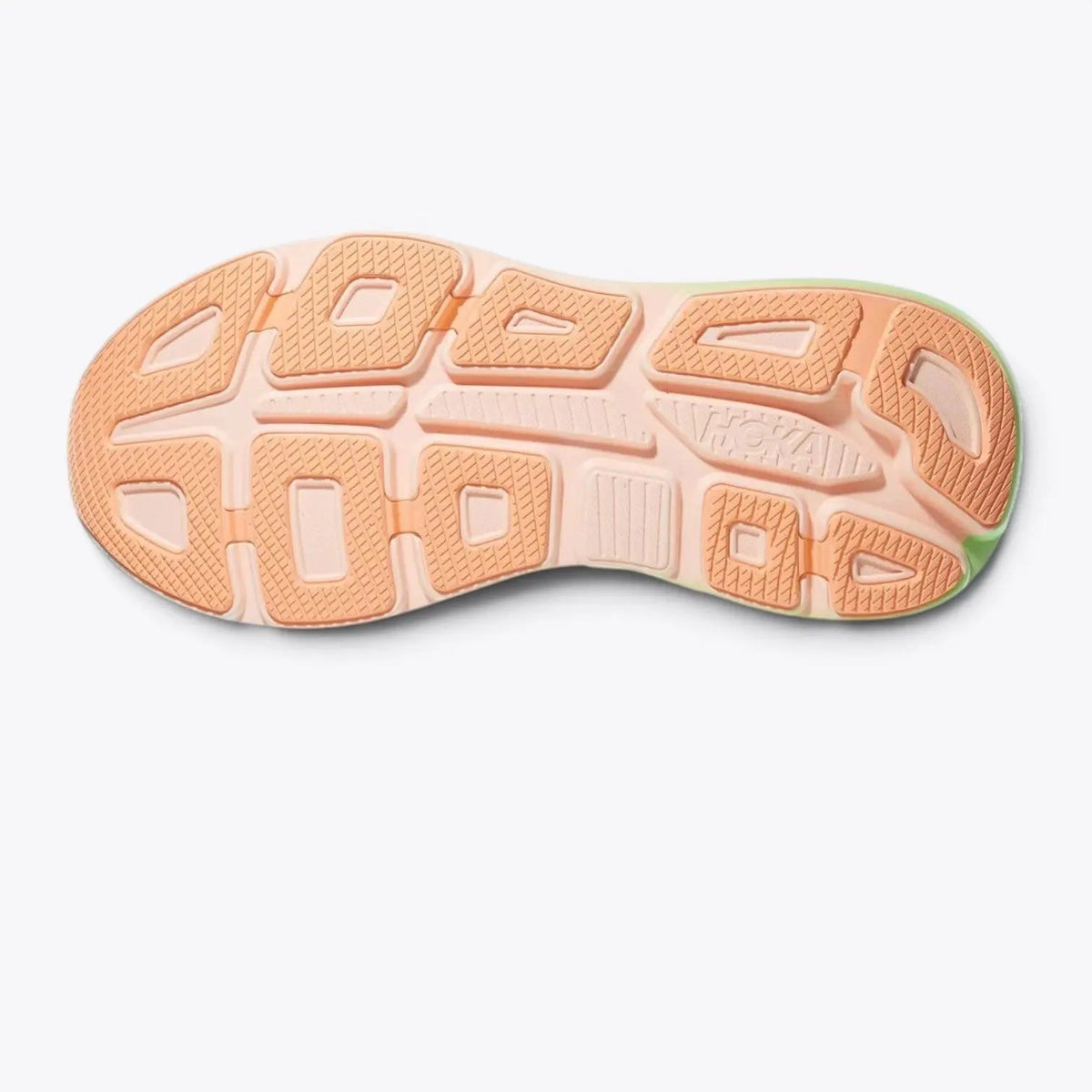 HOKA Bondi 9 Running Shoe – Frost / Pale Tangerine