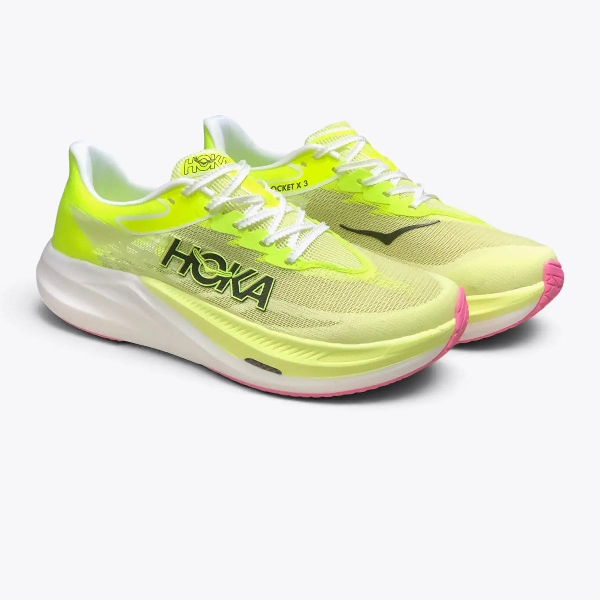 Hoka Rocket X 3 – Sunlight / Neon Hoka Citrus | PEBA Carbon Plate Marathon Racing Shoe
