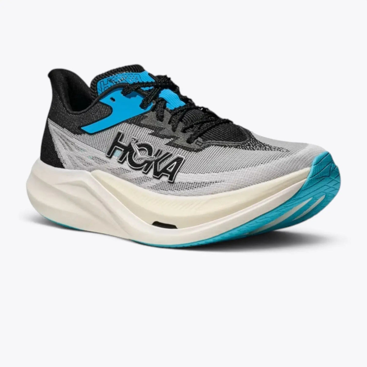 Hoka Rocket X 3 – White / Black | PEBA Carbon Plate Marathon Racing Shoe