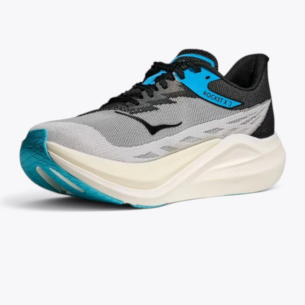 Hoka Rocket X 3 – White / Black | PEBA Carbon Plate Marathon Racing Shoe
