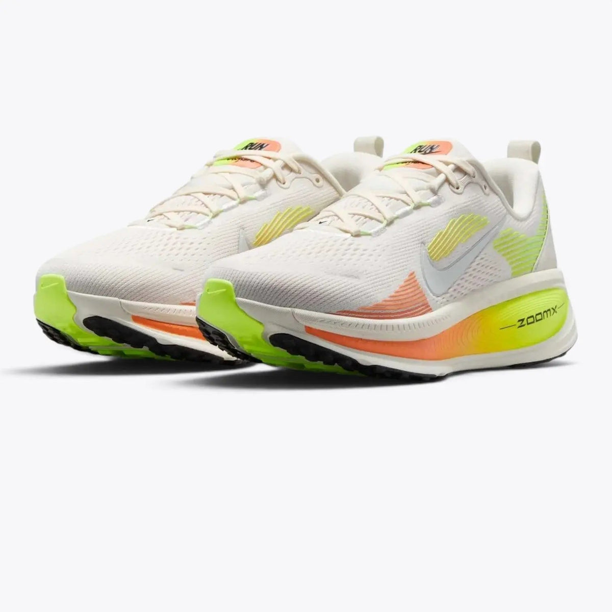 Nike Vomero 18 – Phantom / Wild Mango / Volt | 46mm ZoomX + ReactX Dual-Foam Sunset Gradient Max Cushion Daily Running Shoe