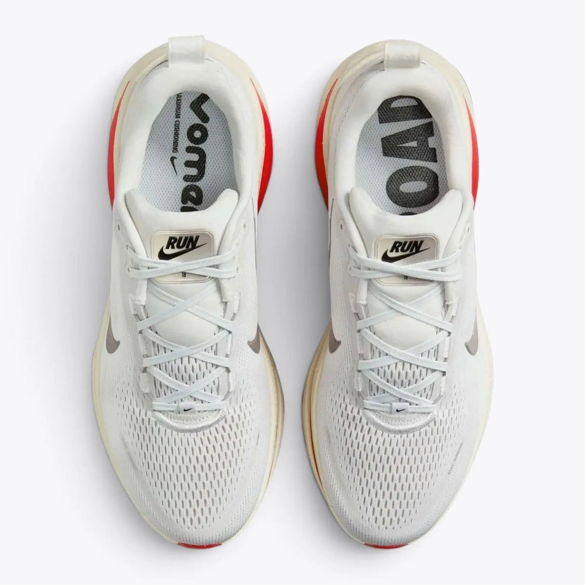 Nike Vomero 18 – Platinum Tint / Siren Red | Max Cushion Daily Trainer