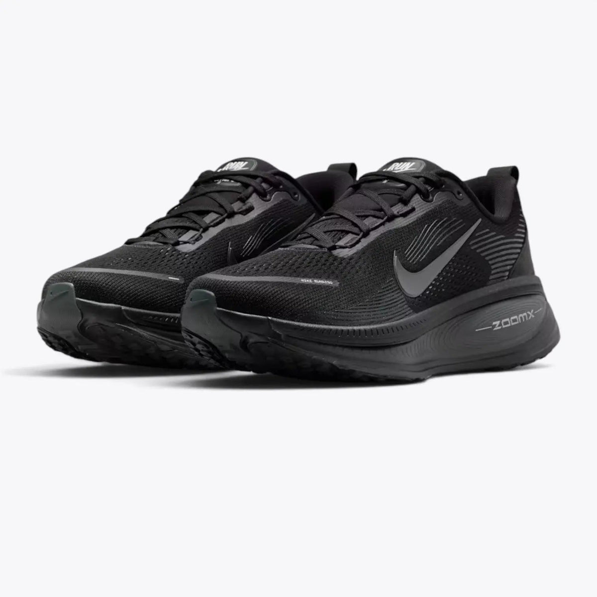 Nike Vomero 18 – Triple Black | 46mm ZoomX + ReactX Dual-Foam Max Cushion Stealth Daily Running Shoe