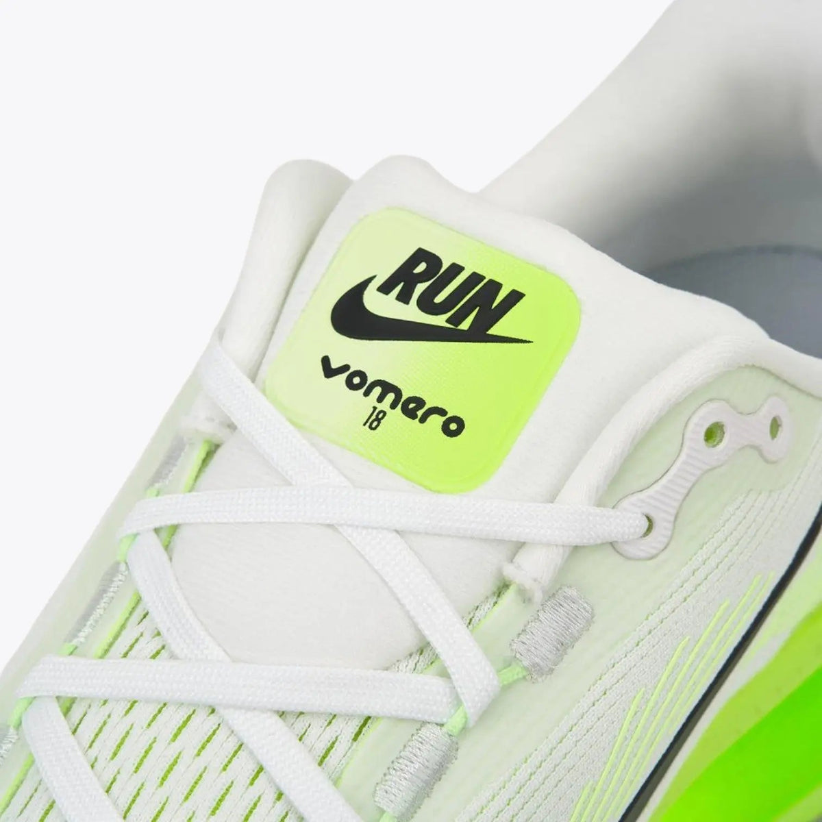 Nike Vomero 18 – White / Electric Green / Volt | 46mm ZoomX + ReactX Dual-Foam Max Cushion Daily Training Shoe