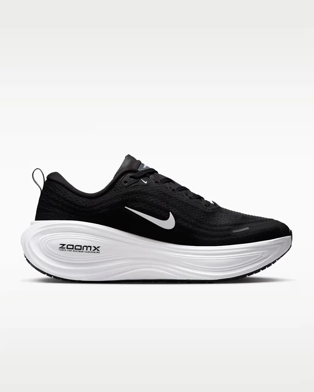 Nike Vomero Plus – Black / White | 43mm Full-Length ZoomX + Cushlon 3.0 Max Cushion Daily Running Shoe