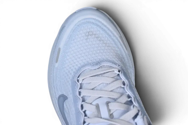 Nike Vomero Plus – White / Blue Grey | 45mm Full-Length ZoomX Metallic Silver Max Cushion Daily Running Shoe