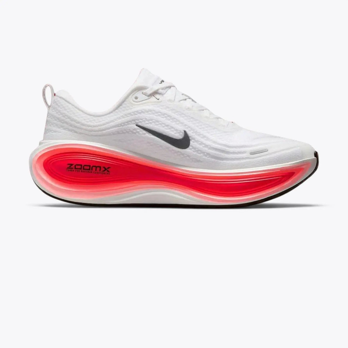 Nike Vomero Plus – White / Bright Crimson | Full-Length ZoomX Concentric Red Gradient Max Cushion Daily Running Shoe