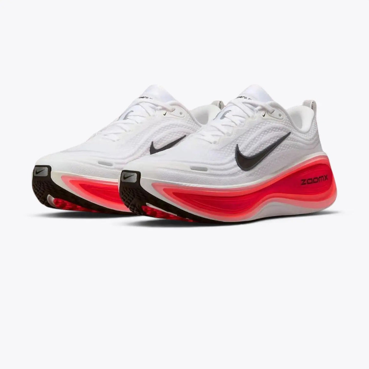 Nike Vomero Plus – White / Bright Crimson | Full-Length ZoomX Concentric Red Gradient Max Cushion Daily Running Shoe