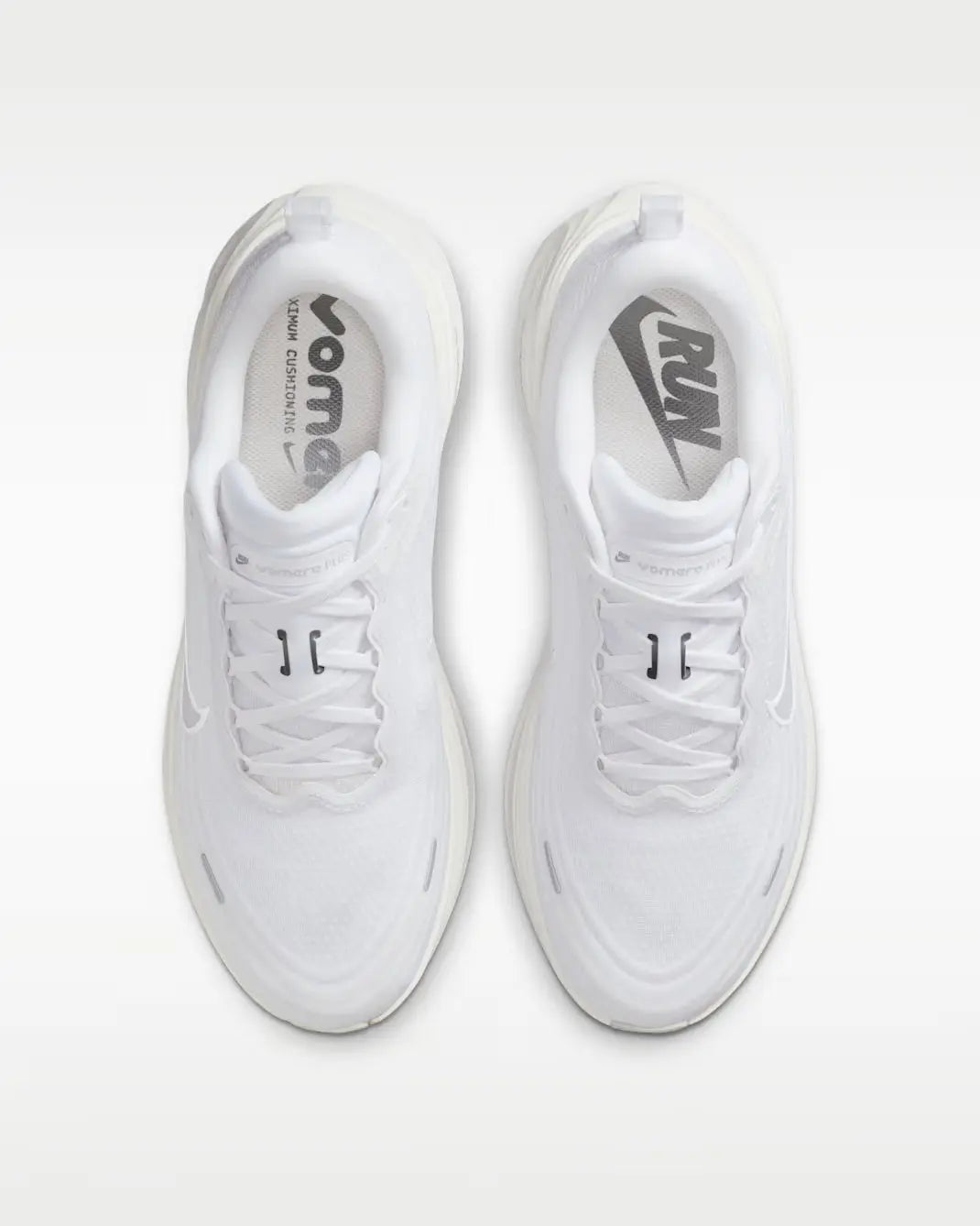 Nike Vomero Plus – White / Metallic Silver / Light Smokey Grey | 45mm Full-Length ZoomX Max Cushion Daily Trainer