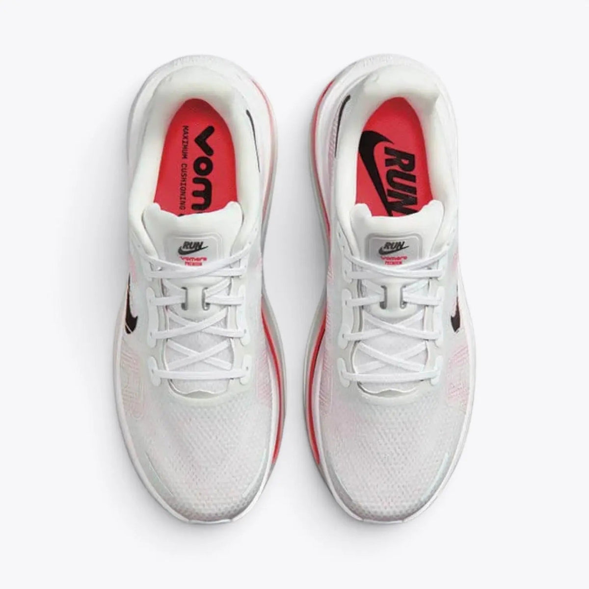 Nike Vomero Premium – White / Bright Crimson | 55mm ZoomX + Dual Air Zoom Clean Max Cushion Running Shoe