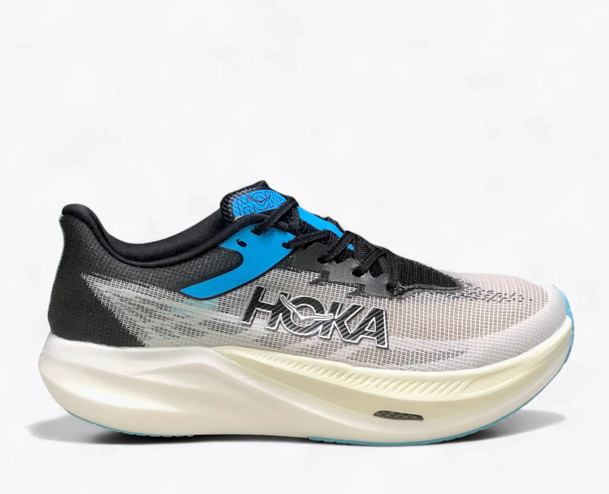 Hoka Rocket X 3 – White / Black | PEBA Carbon Plate Marathon Racing Shoe