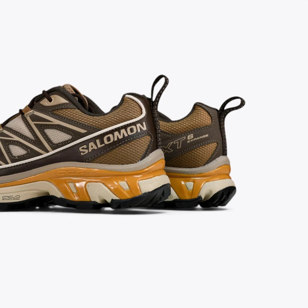 Salomon XT-6 Expanse – Feather Grey / Golden Oak | Agile Chassis Quicklace EndoFit Contagrip Outdoor Urban Trail-to-City Shoe