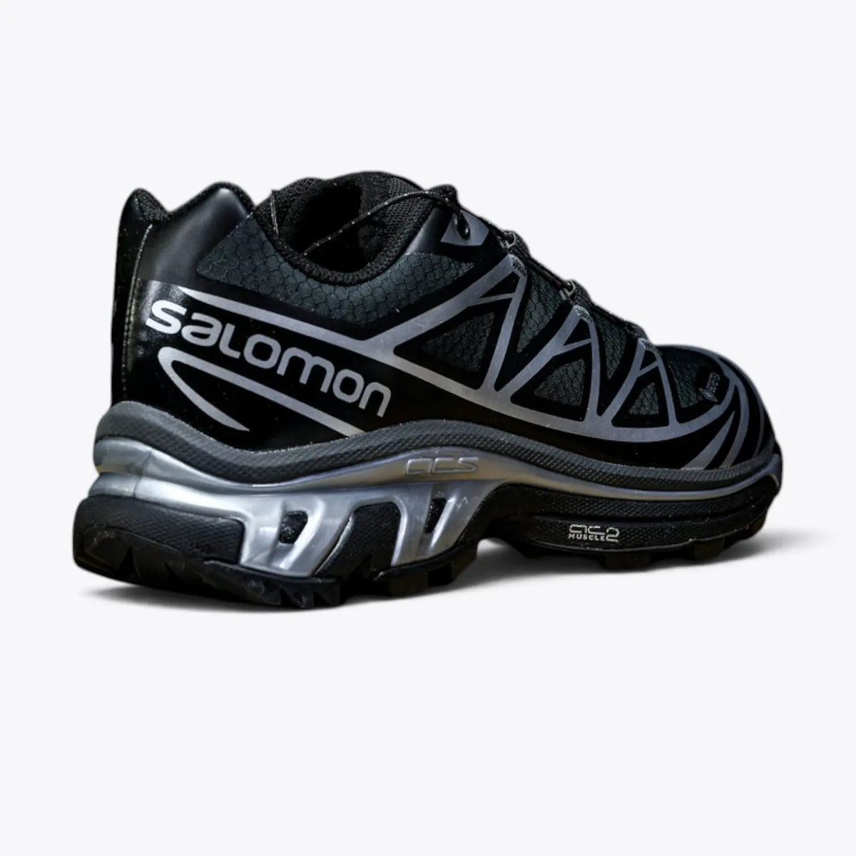 Salomon XT-6 GORE-TEX – Black / Footwear Silver | PFC-Free Waterproof Reflective EnergyCell Trail Sneaker