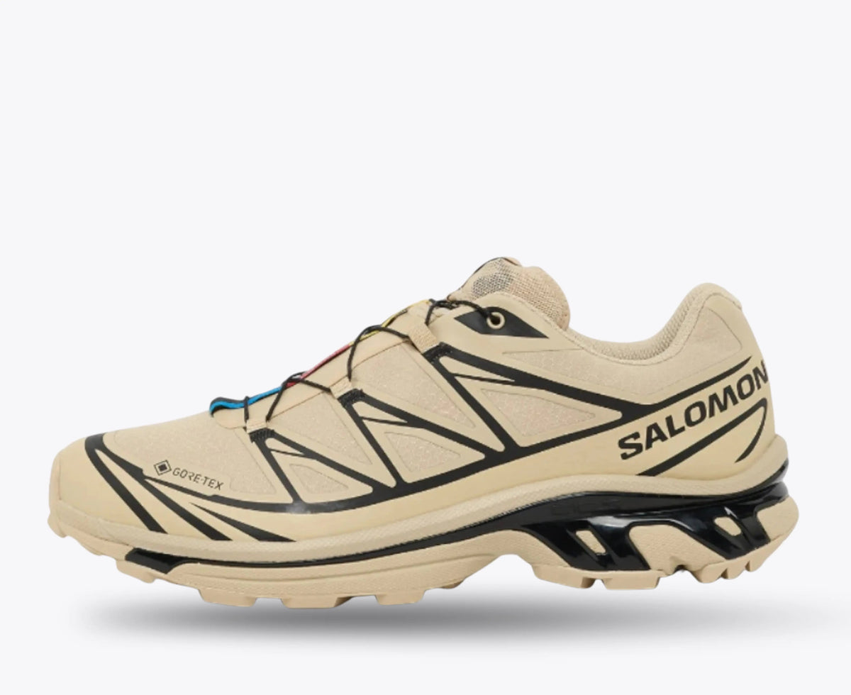 Salomon XT-6 GORE-TEX – Safari / Black | PFC-Free Waterproof EnergyCell Trail Sneaker