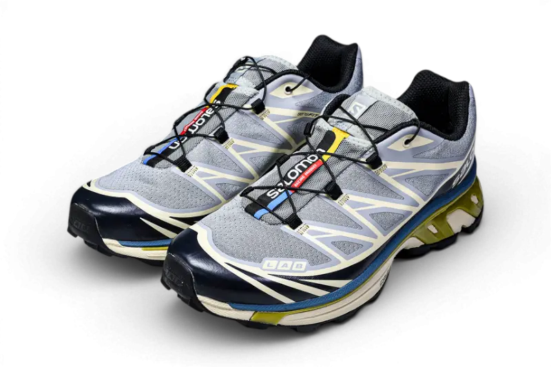 Salomon XT-6 – Lunar Rock / Alloy / Sulphur Spring | ACS + EndoFit + Mud Contagrip Trail Sneaker