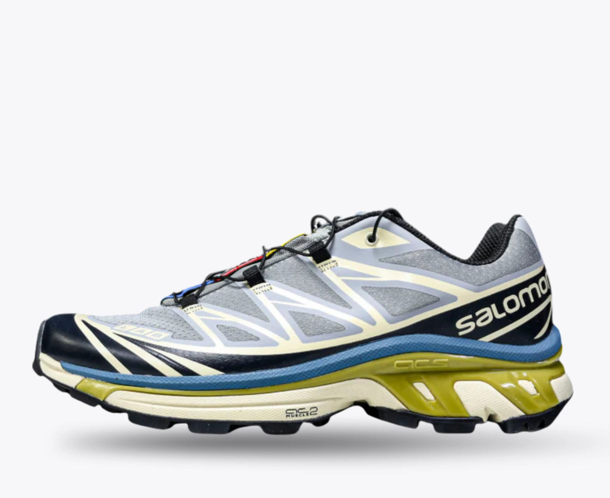 Salomon XT-6 – Lunar Rock / Alloy / Sulphur Spring | ACS + EndoFit + Mud Contagrip Trail Sneaker