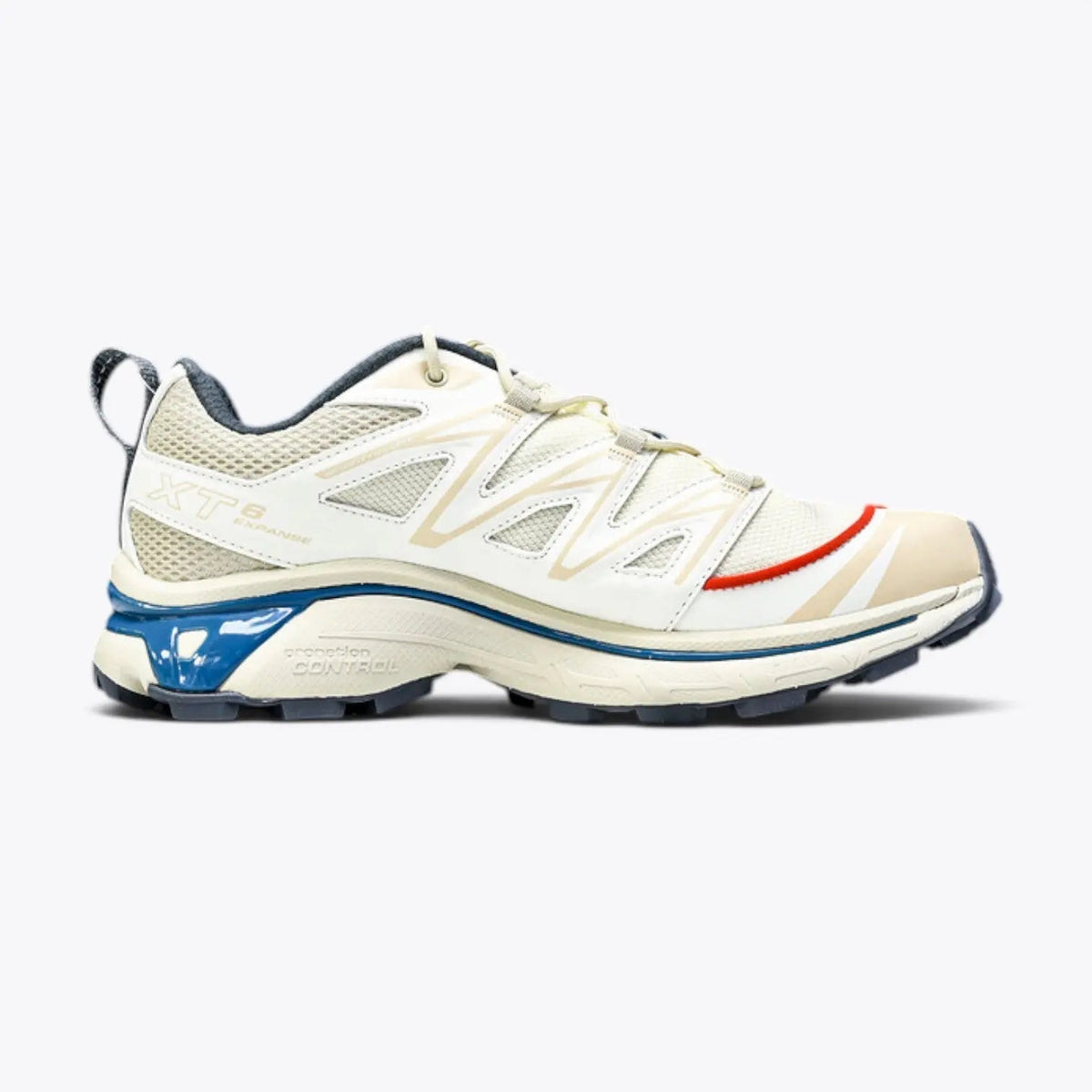 Salomon XT-6 – Vanilla Ice / Bleached Sand / Red Orange | ACS EnergyCell Quicklace sensiFIT Mud Contagrip Gorpcore Trail Sneaker