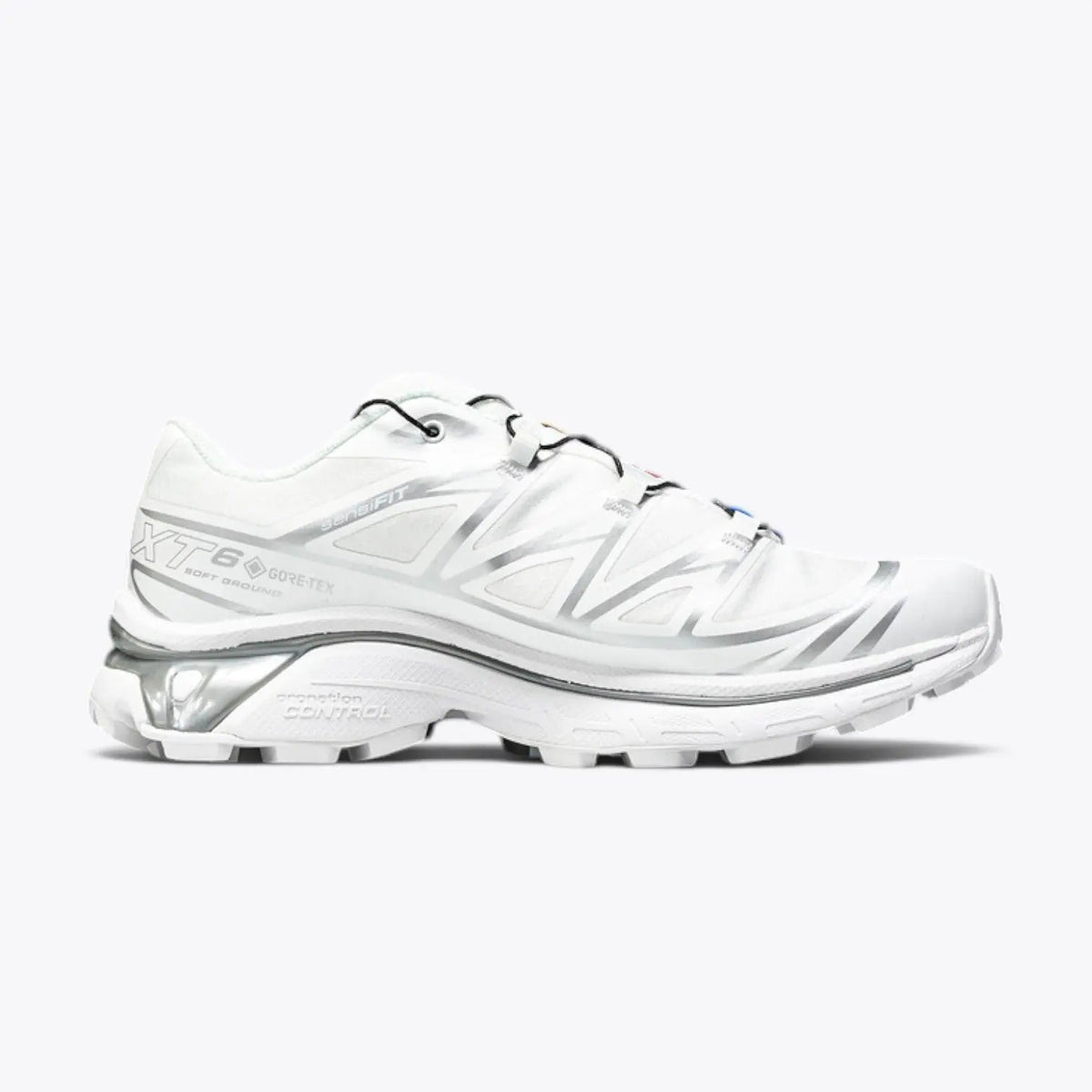 Salomon XT-6 – White / FTW Silver | EnergyCell + QuickLace Trail-to-Street Sneaker