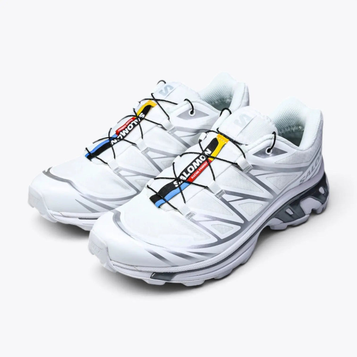 Salomon XT-6 – White / FTW Silver | EnergyCell + QuickLace Trail-to-Street Sneaker