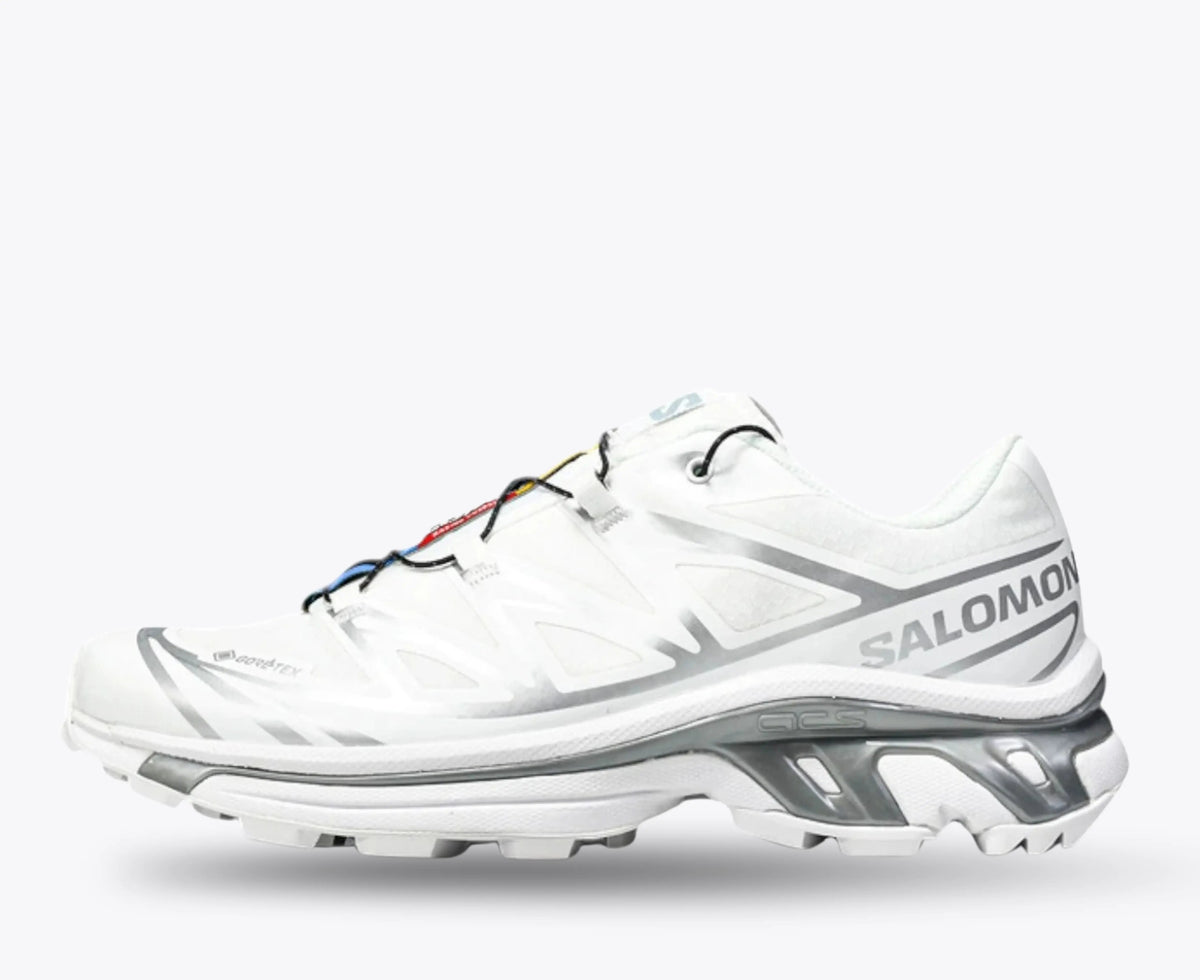 Salomon XT-6 – White / FTW Silver | EnergyCell + QuickLace Trail-to-Street Sneaker