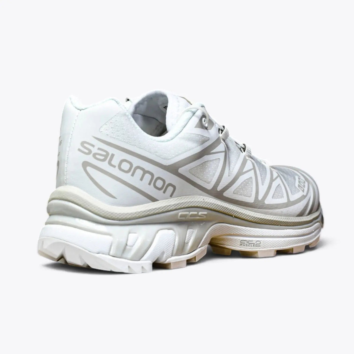 Salomon XT-6 – White / Lunar Rock | ACS EnergyCell EndoFit Quicklace Mud Contagrip Gorpcore Trail Sneaker