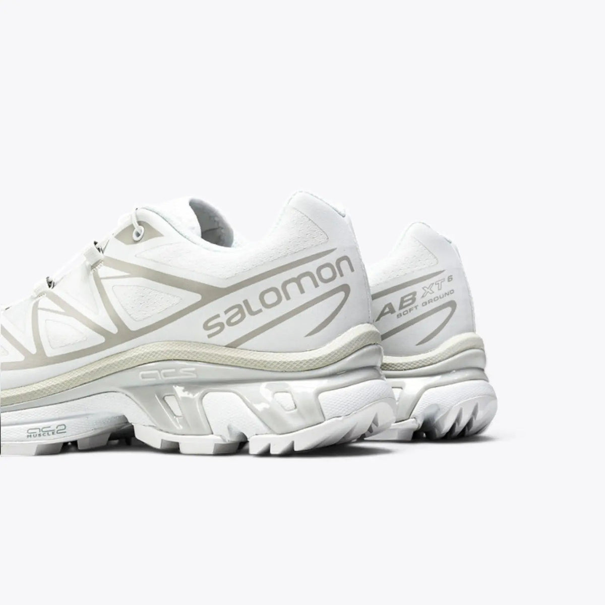 Salomon XT-6 – White / Lunar Rock | ACS EnergyCell EndoFit Quicklace Mud Contagrip Gorpcore Trail Sneaker