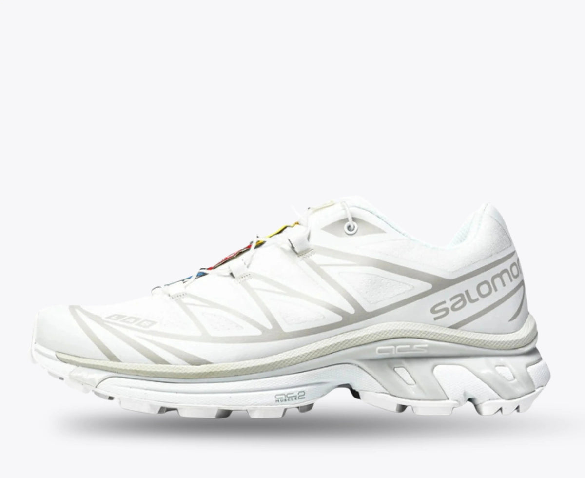 Salomon XT-6 – White / Lunar Rock | ACS EnergyCell EndoFit Quicklace Mud Contagrip Gorpcore Trail Sneaker