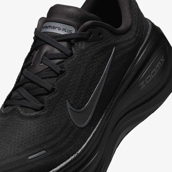 Nike Vomero Plus – Black | 43mm Full-Length ZoomX + Cushlon 3.0 Stealth Max Cushion Daily Running Shoe