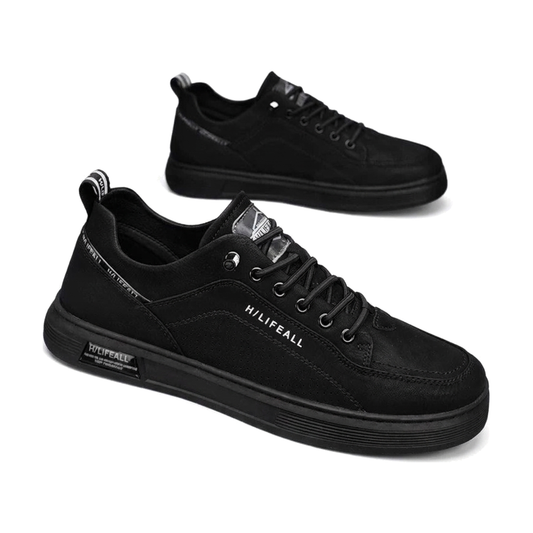 Men's Black, Gray and Navy Slip-On Sneakers