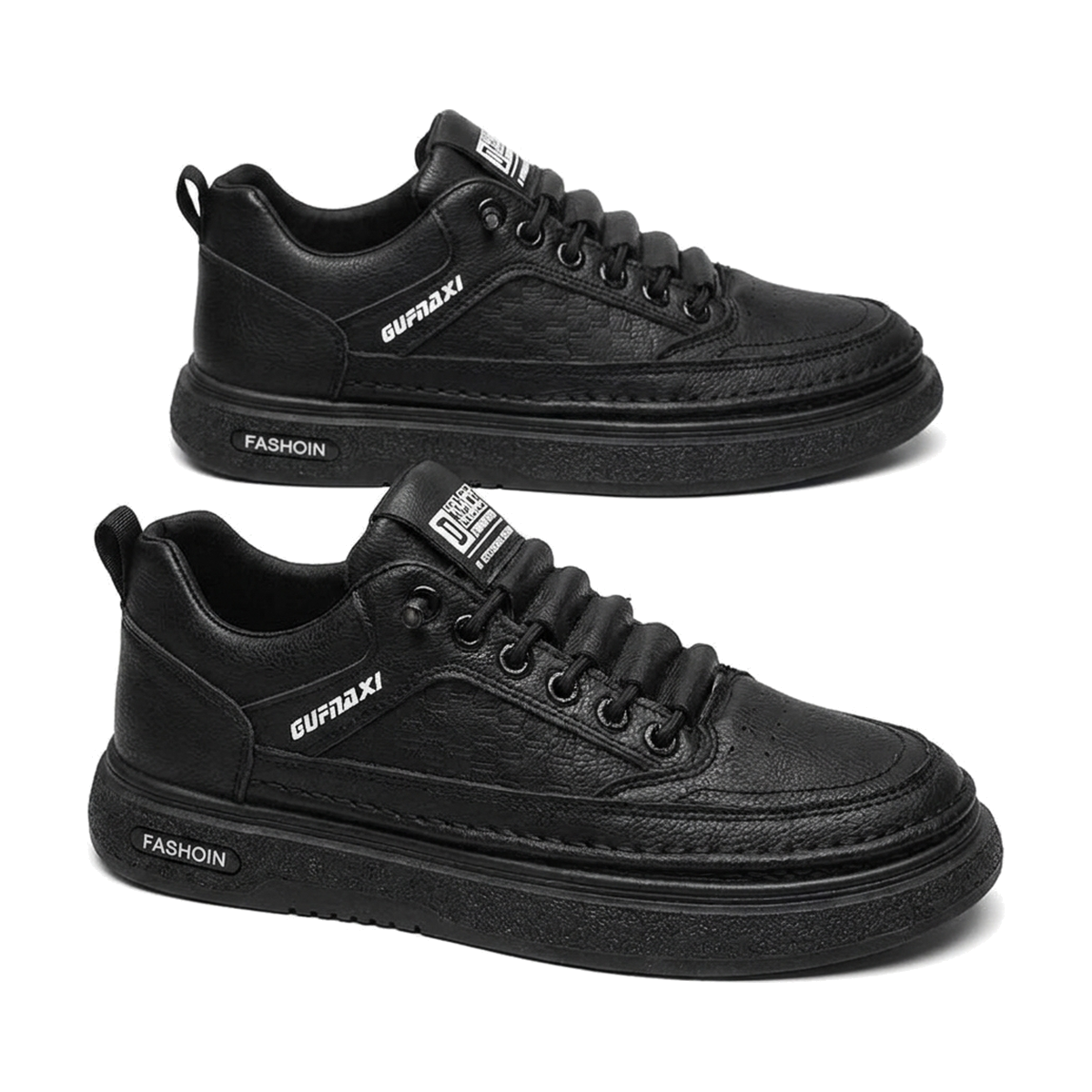 Men's Black, Tan and Navy Slip-On Sneakers