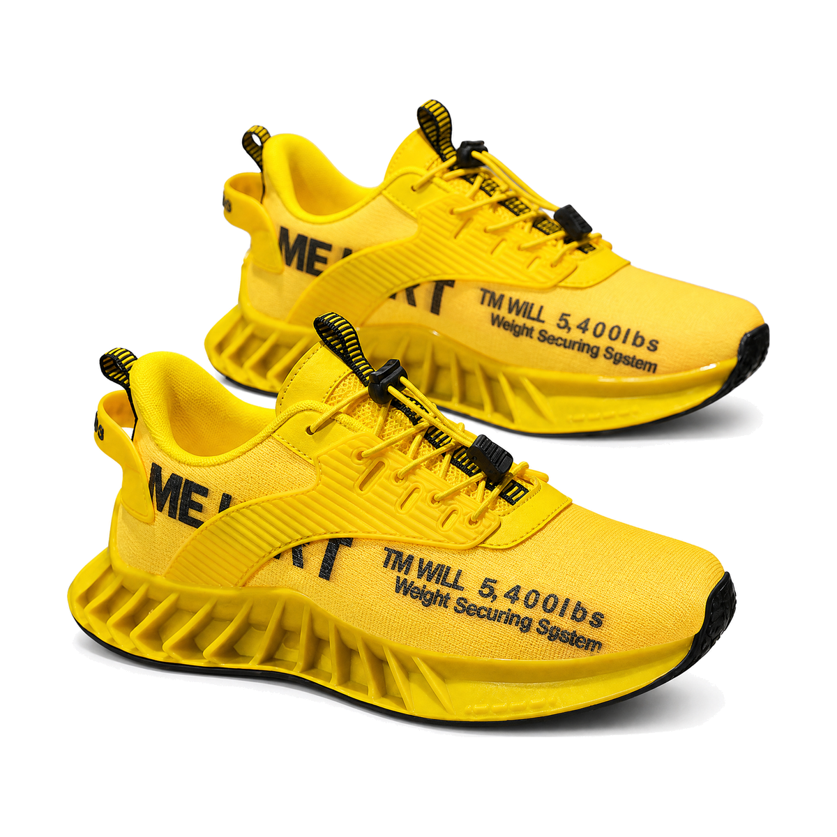 Men's Bright Yellow Chunky Running Sneakers