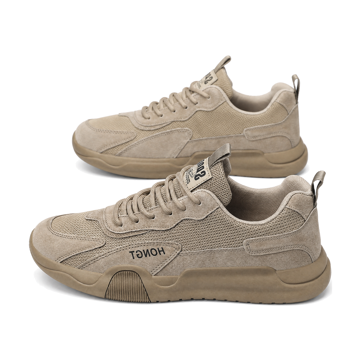 Men's Gray, Sage Green and Olive Outdoor Walking Sneakers